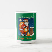 オレンジクリスマスを夢見るビットコインの愛好家 コーヒーマグカップ (中央)