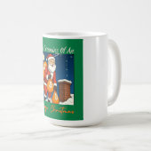 オレンジクリスマスを夢見るビットコインの愛好家 コーヒーマグカップ (正面右)