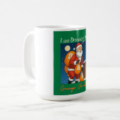 オレンジクリスマスを夢見るビットコインの愛好家 コーヒーマグカップ (正面左)
