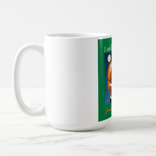 オレンジクリスマスを夢見るビットコインの愛好家 コーヒーマグカップ (左)