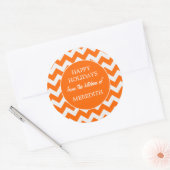 オレンジクリスマスホリデーベーキングズfrom the Kitchen ラウンドシール (封筒)