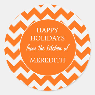 オレンジクリスマスホリデーベーキングズfrom the Kitchen ラウンドシール
