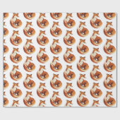 オレンジクリームキツネ ラッピングペーパー (フラット)