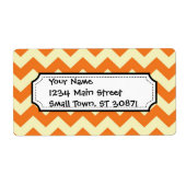 オレンジクリームシトラスシェブロンジグザグギフトストライプズ ラベル (正面)