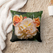 オレンジクリームバラ クッション (ブランケット)