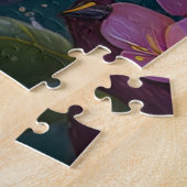 オレンジクレステッドレインボージェイファンタジーバード ジグソーパズル (側面)