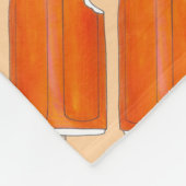 オレンジクレームシクルアイスクリームポピュシクルフード フリースブランケット (角)