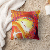 オレンジクンカッツまだ生きているフルーツ水カラーアート クッション (ブランケット)