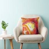 オレンジクンカッツまだ生きているフルーツ水カラーアート クッション (椅子)