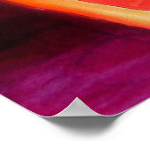 オレンジクンカッツまだ生きているフルーツ水カラーアート ポスター (角)