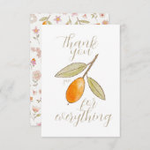 オレンジクンカットフルーツ サンキューカード (正面/裏面)