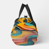 オレンジクール色のダッフェルバッグと文字編集可能 ダッフルバッグ (右)