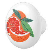 オレンジクール色のフルーツキッチンデッキ セラミックノブ (右)