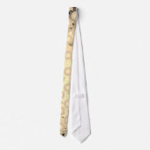 オレンジクール色のフルーツスライスのパターン水が光を落とす ネクタイ (裏面)