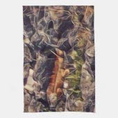 オレンジグアナアート キッチンタオル (縦)