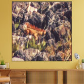 オレンジグアナアート キャンバスプリント (インサイチュ (リビング))