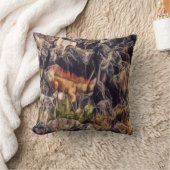 オレンジグアナアート クッション (ブランケット)