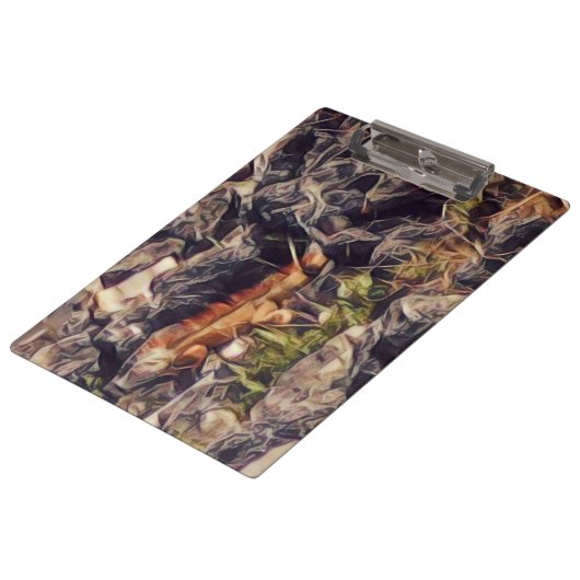 オレンジグアナアート クリップボード (アングル)