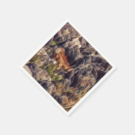 オレンジグアナアート スタンダードカクテルナプキン