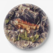 オレンジグアナアート ペーパープレート (正面)