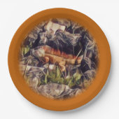 オレンジグアナアート ペーパープレート (正面)