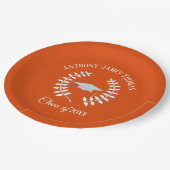 オレンジグラッドキャップ葉と紙プレート9" ペーパープレート (アングル)