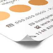 オレンジグラデーションの円、ペインター&デコレーター ポスター (角)