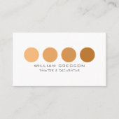 オレンジグラデーションの円、ペインター&デコレーター 名刺 (正面)