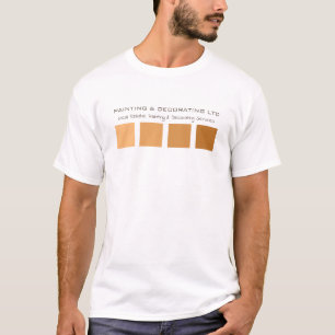 オレンジグラデーションの正方形、画家&デコレータ広告 Tシャツ