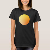オレンジグラデーションサークルビネット抽象デザイン Tシャツ (正面)
