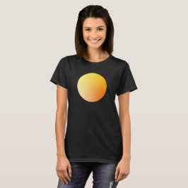 オレンジグラデーションサークルビネット抽象デザイン Tシャツ
