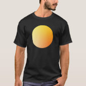 オレンジグラデーションサークルビネット抽象デザイン Tシャツ (正面)