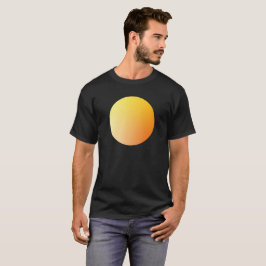 オレンジグラデーションサークルビネット抽象デザイン Tシャツ