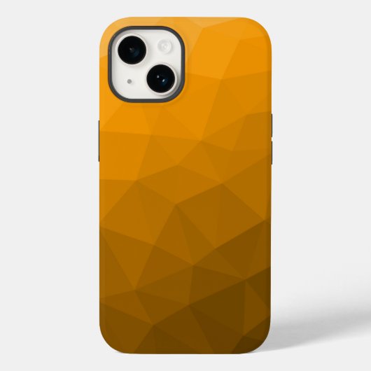 オレンジグラデーション幾何学メッシュパターン Case-Mate iPhoneケース (裏面)