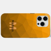 オレンジグラデーション幾何学メッシュモノグラム Case-Mate iPhoneケース (裏面 (横))