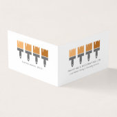 オレンジグラデーション色のブラシ、画家&デコレータの写真 名刺 (外部)