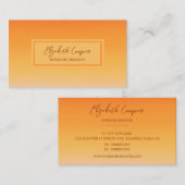 オレンジグラデーション色の夕日 名刺 (正面/裏面)