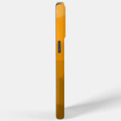 オレンジグラデーション色の幾何学的メッシュパターンモノグラム Case-Mate iPhoneケース (裏面 / 右)