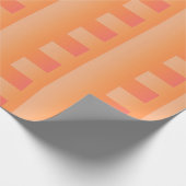 オレンジグラデーション色の抽象芸術 ラッピングペーパー (角)