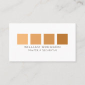 オレンジグラデーション色の正方形、画家&デコレータ 名刺 (正面)