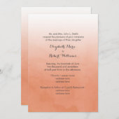 オレンジグラデーション色の水色 招待状 (正面/裏面)