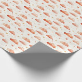 オレンジグラデーション色の雲と星 ラッピングペーパー (角)