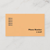 オレンジグランジスマッジテンプレート名刺 名刺 (裏面)