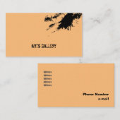 オレンジグランジスマッジテンプレート名刺 名刺 (正面/裏面)