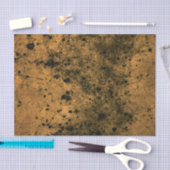 オレンジグランジプリント 薄葉紙 (クラフト)