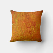 オレンジグランジ色の黄色の背景の抽象 クッション (裏面)