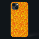 オレンジグリッターとスパークルズパターン iPhone 13ケース<br><div class="desc">オレエレガントンジ色のレトロなグリッターとスパークル。</div>