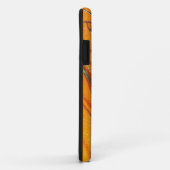 オレンジグリッターの静物画が付いている孔雀の羽 Case-Mate iPhoneケース (裏面/右)