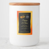 オレンジグリッターブラック製品ラベルLadybugロゴ フードラベル (正面)