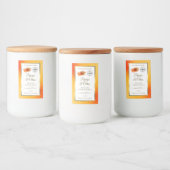 オレンジグリッターホワイトプロダクトラベルLadybugロゴ フードラベル (ボトル)